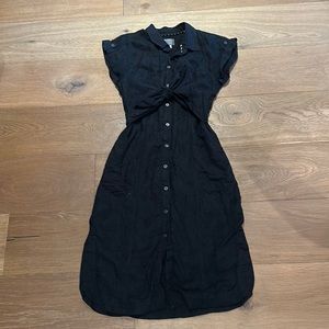 Anthropologie Black Midi Dress